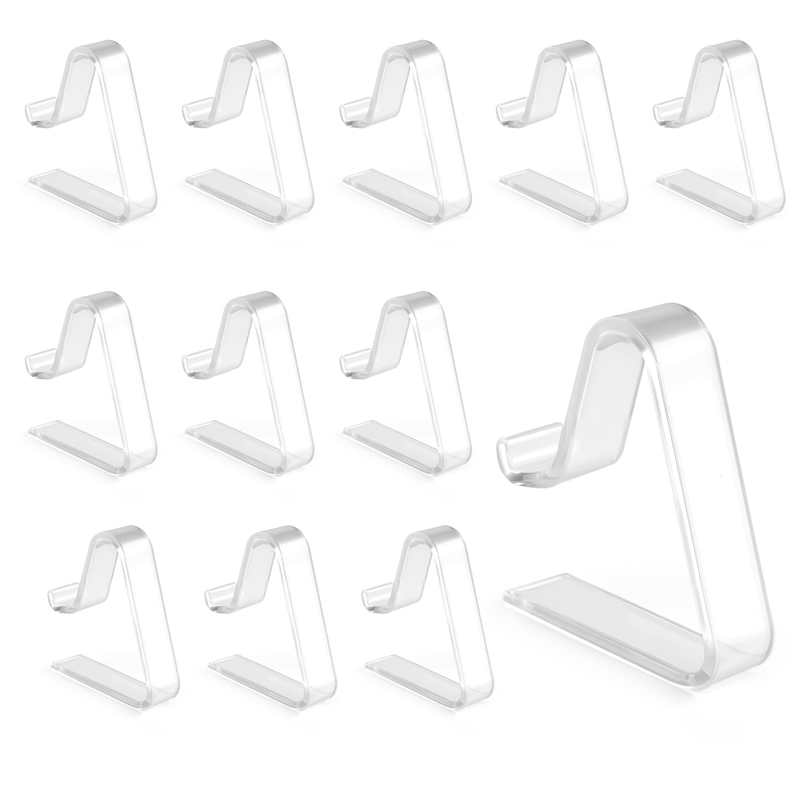 Pince à Nappe en Plastique Transparent 12pces, Attache Nappe pour Tables 3,5-5,5 cm, Accroche Nappe Extérieur