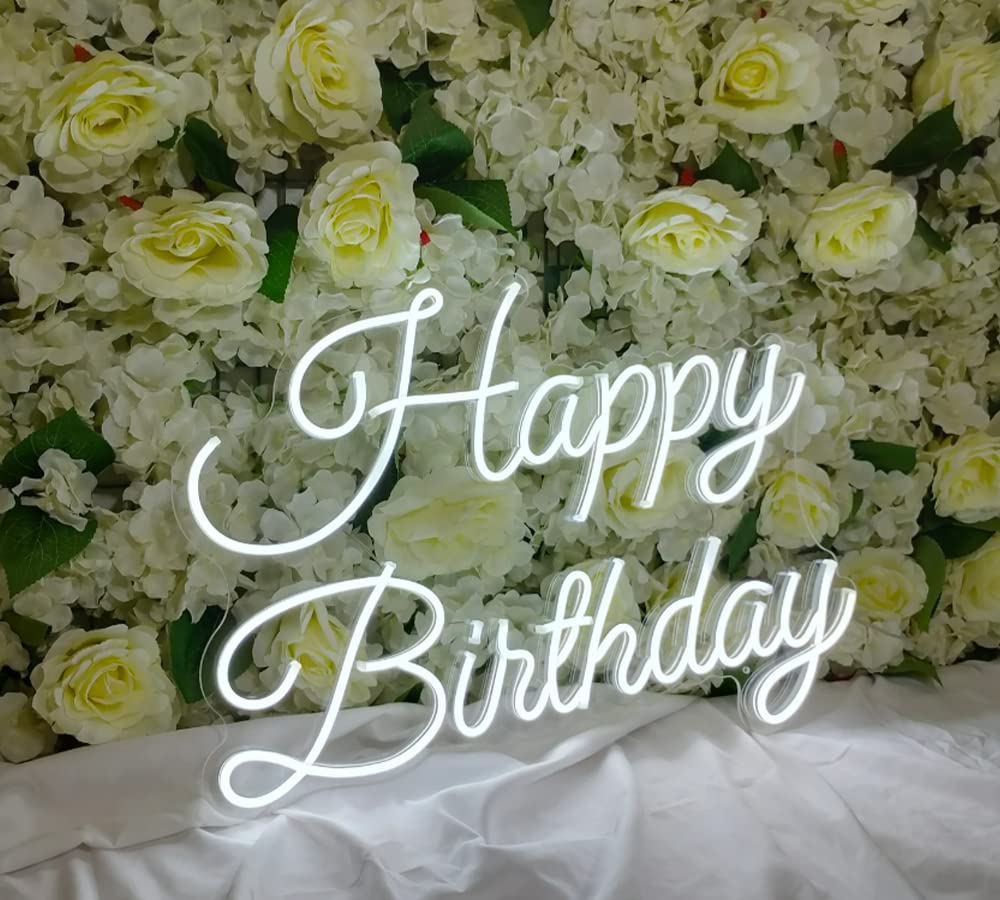 Ulalaza Neonowy znak LED, lampka nocna, Happy Birthday, do domu, sypialni, salonu, baru, artystyczna dekoracja, impreza, ślub, urodziny, Boże Narodzenie, z USB 5 V
