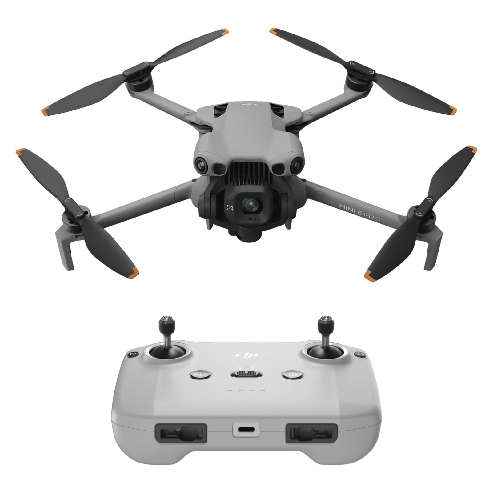 DJI Mini 5 Pro, Certificado C0, Dron ultraligero y plegable con cámara, CMOS de 1 pulgada, Detección de obstáculos omnidireccional, ActiveTrack 360°, Dron 4K para principiantes