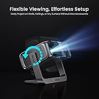 Vista 13 de Proyector para exteriores de Google TV con licencia oficial ANSI 2000 4K Full HD, proyector inteligente con WiFi y Bluetooth