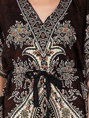 Vestido largo de caftán Ukal transpirable con cuello en V para playa 4