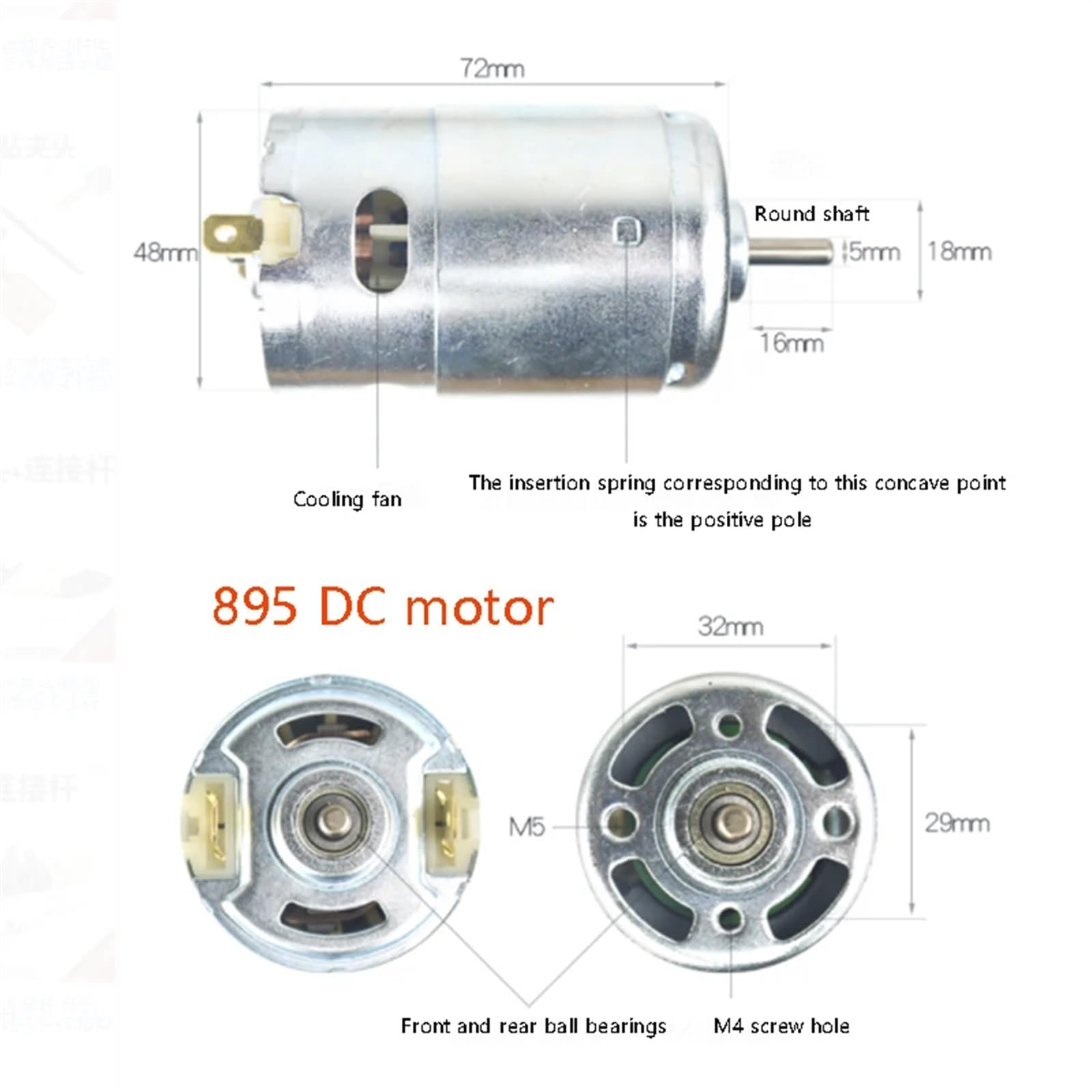 775, 795, 895, 12V, 24V, szybki silnik do rolet cc o wysokim momencie obrotowym, elektronarzędzie, nowe silniki i części (silnik 795)