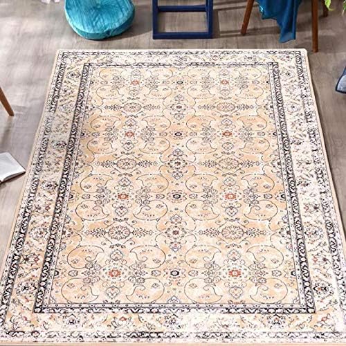 Persian Area Rug 3'x5'3" Floorcover Floral Pattern Kashan Traditional Non Slip Vintage Carpet，Turqoise