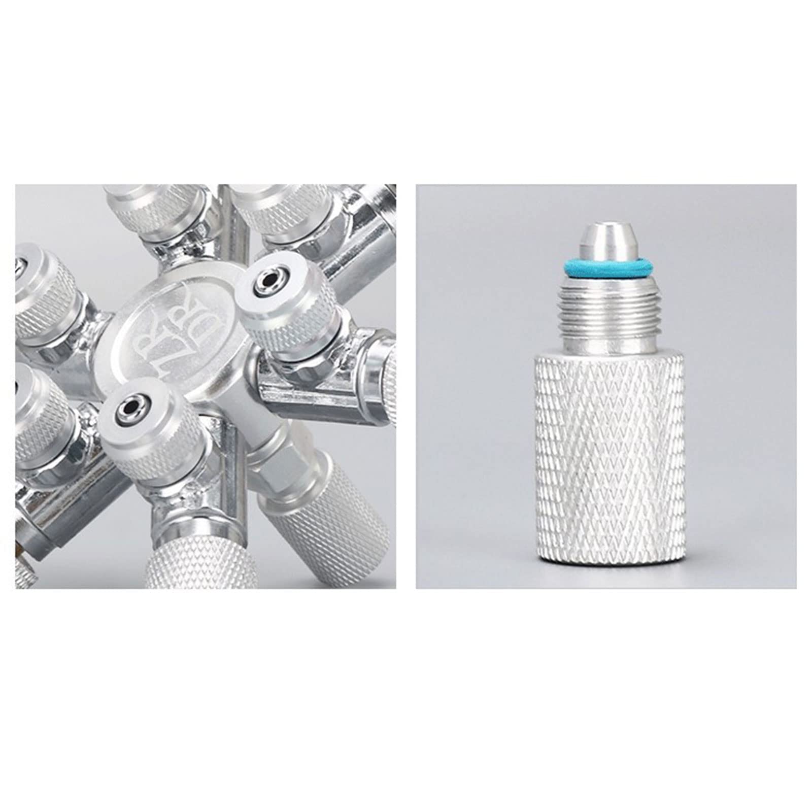 2-6 Porte Acquario C02 Shunt Valvola ritegno Multi-Vie in Acciaio Inossidabile Elettrovalvola Regolatore CO2 Accessori per acquari per Pesci