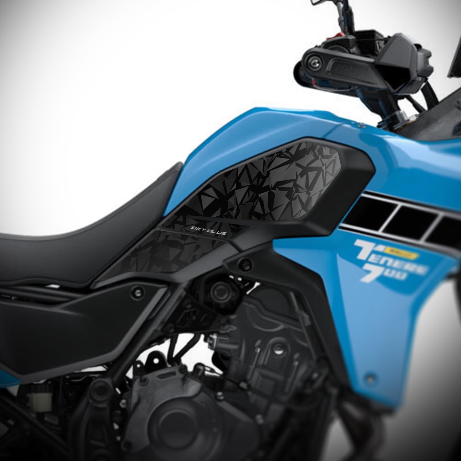 Az Graphishop - Adhesivos laterales para depósito compatible con Yamaha Ténéré 700 Rally Edition 2025, protección contra golpes y arañazos, accesorios para moto, fabricado en Italia L-TEN-25-RALLY