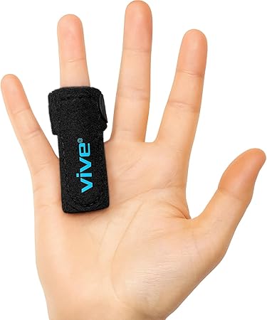 Vive Trigger Finger Splint - Support Brace for Middle, Ring, Index, Thumb, Pinky, and Hands - Straightening Curved, Bent, Locked Stenosing Tenosynovitis Tendon Lock Release Knuckle Stabilizer - HSA/FSA