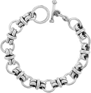 cvtvlist  BRACELET  SILVER925 2個セット Amazon.com: Sterling Silver Circles Link Bracelet Toggle