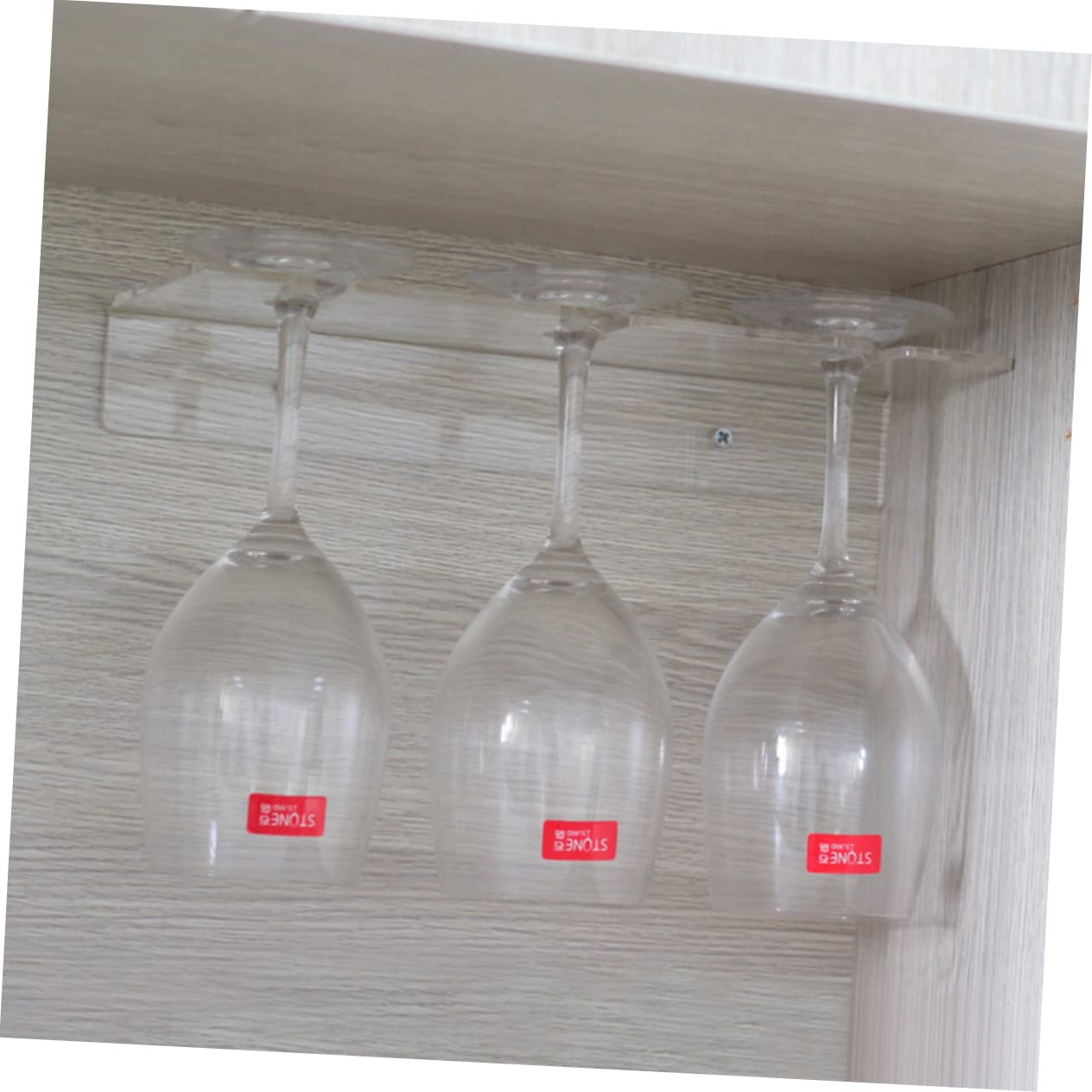 Ciieeo Thickened Glass Wine Rack 3 Position Wall Mount Wine Glass Holder Perfect for Home