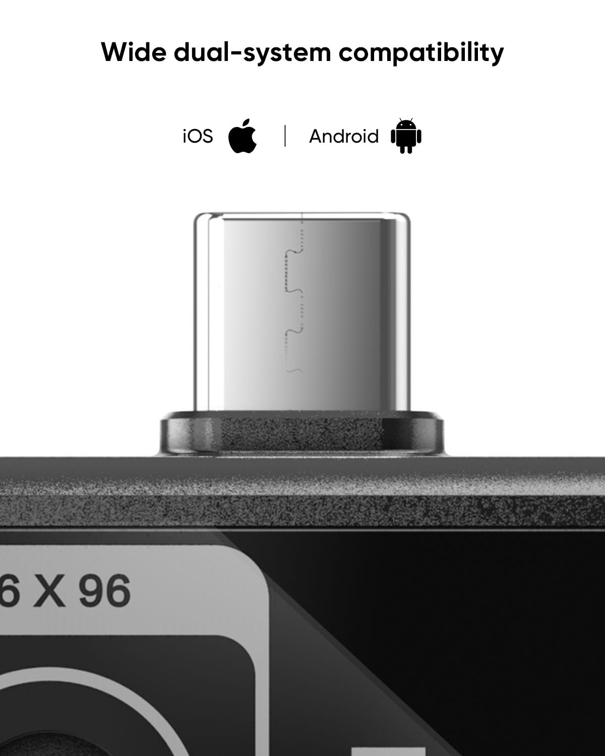 HIKMICRO Kamera termowizyjna MiniE na Android/iOS, rozdzielczość IR 96×96, SuperIR 192×192, bez baterii, port USB-C, kompatybilna z iPhone 15/16/17 (akcesoria wyłączone)