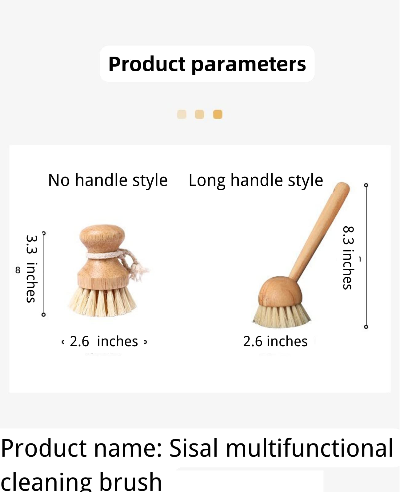 BeyondNice Natural Sisal Hemp Dish Brush with Handle, Scrub Brush for Cleaning Kitchen and Washing Dishes, for Sink, Pots, Pans, Cleaning Brushes Tools (Long Handle Style 4 Pack)