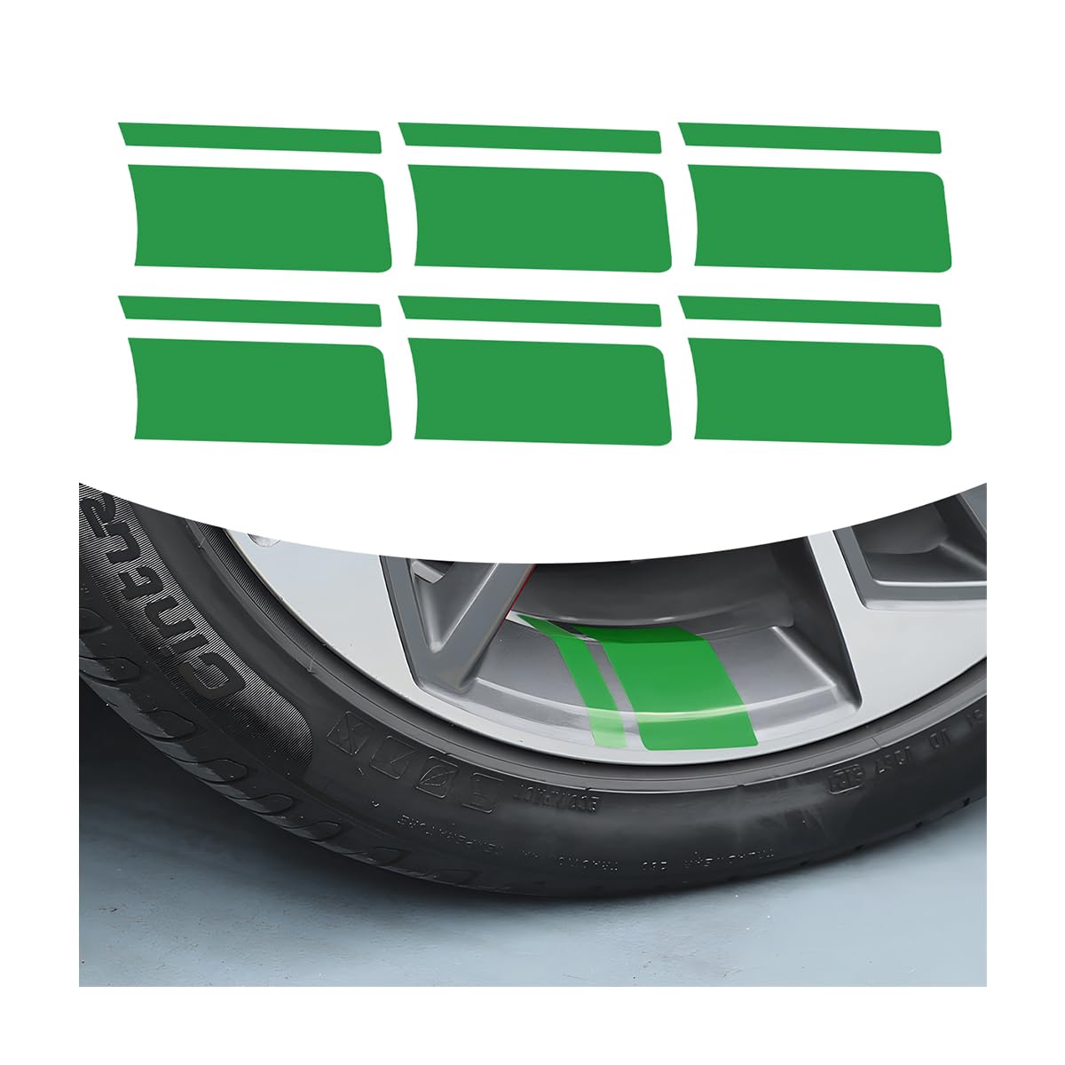 6 Strisce Riflettenti Per Cerchioni Auto - Adesivi Decorativi E Sicurezza - Foto 7