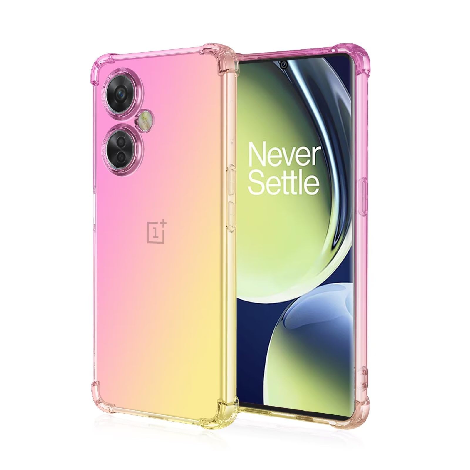 Custodia Per OnePlus Nord CE 3 Lite (6.7 Pollici) – Silicone TPU Trasparente Con Effetto Gradiente Rosa/viola – Antiurto E Sottile