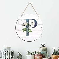 Vista 95 de Welcome Sign for Wall Initial Letter C Blue Round Wood Signs Monogram White Floral Wood Plaque Fresh Flowers 12in Mid Century Home Wall Decor for
