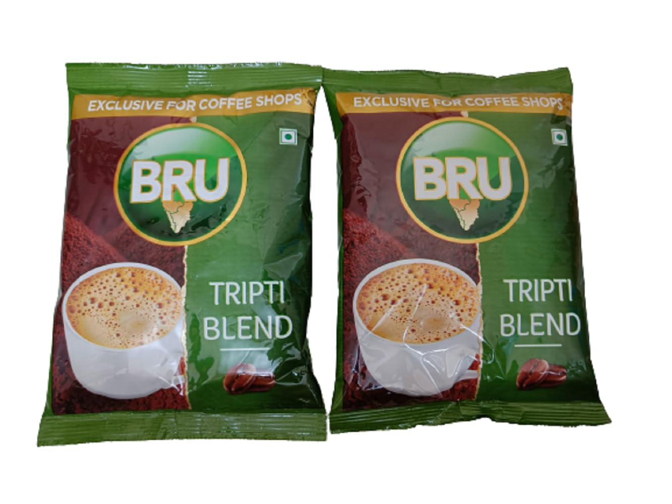 Bru Tripti Blend coffee powder instant super strong special catering pack of 2 (each 200g) plus free A.Mangals Rose Milkshake Powder 200g worth 180/-