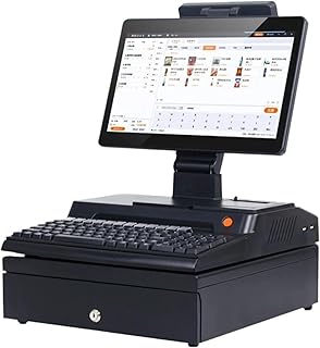 Tela sensível ao toque de 14,1 polegadas, caixa registradora, teclado, impressora incorporada de 58 mm, pacote completo, computador POS, POS de fábrica, caixa registradora para comércios e empresas