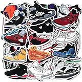 Basketball Shoe Sneaker Stickers - 100 Pcs Cool Basketball Stickers Stylish Vinyl Stickers for Luggage Car Laptop Skateboard Keyboard Personalize Decal Stickers