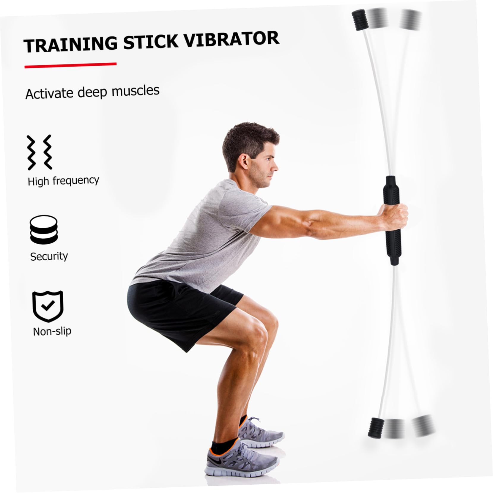 TOYANDONA Elastische Vibrationsfitness Stange Gummi Trainingsstab Für Ganzkörper Krafttraining Zuhause Pilates Yoga