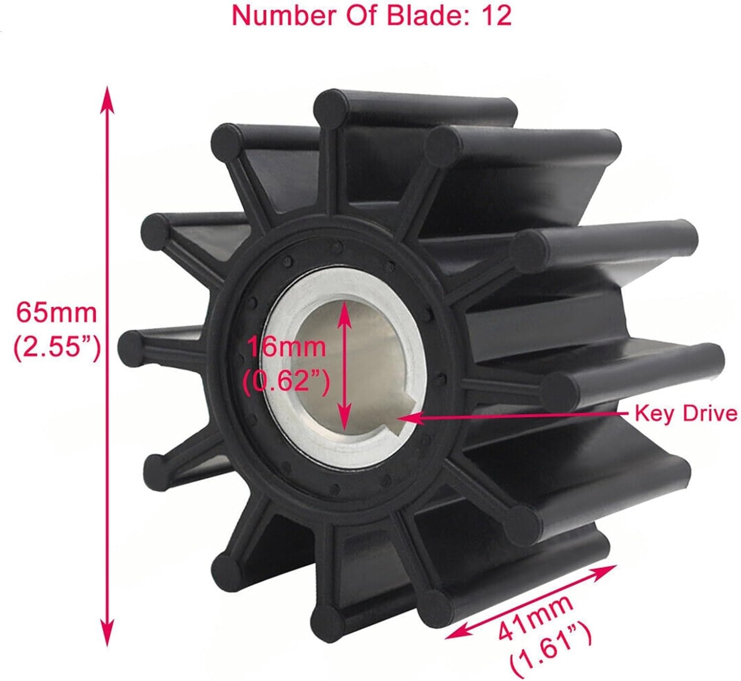 Impeller Kit Fit for Engine Water Pump 132-0464 A032Y747 541-1524 541-1542 541-1316 132-0292 132-0348 1320349