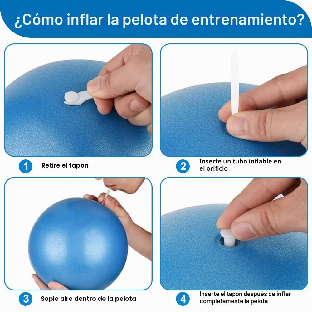 HIKPACKER Pelota Pilates 20 cm, Pelota Inflable para Yoga y Gimnasio