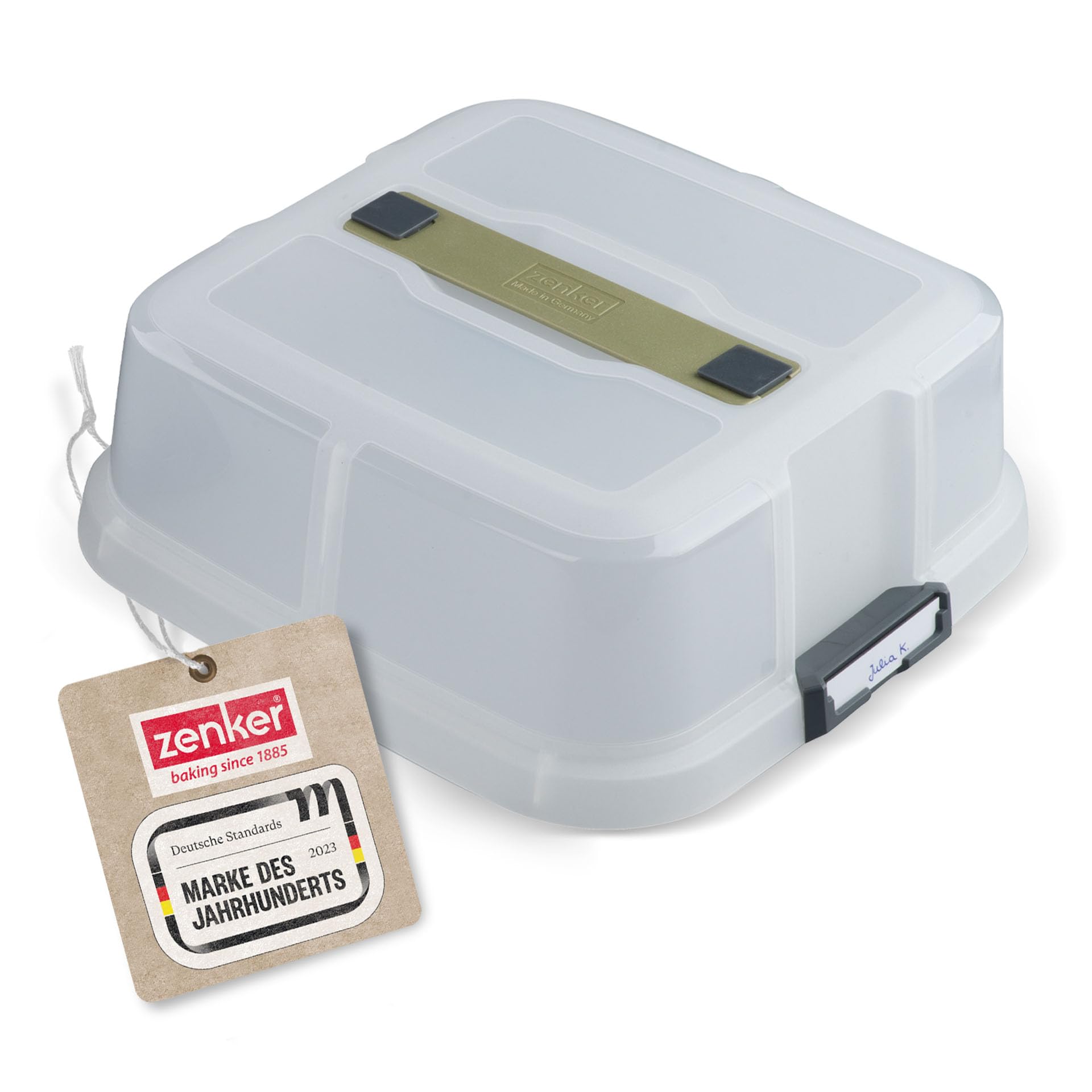Zenker Bake, Click & Go Square Cover - 30 x 30 x 11.5 cm - Matching Lid for Pie Tins for Direct Transport - Universal Transport Hood for 3 Different Baking Moulds