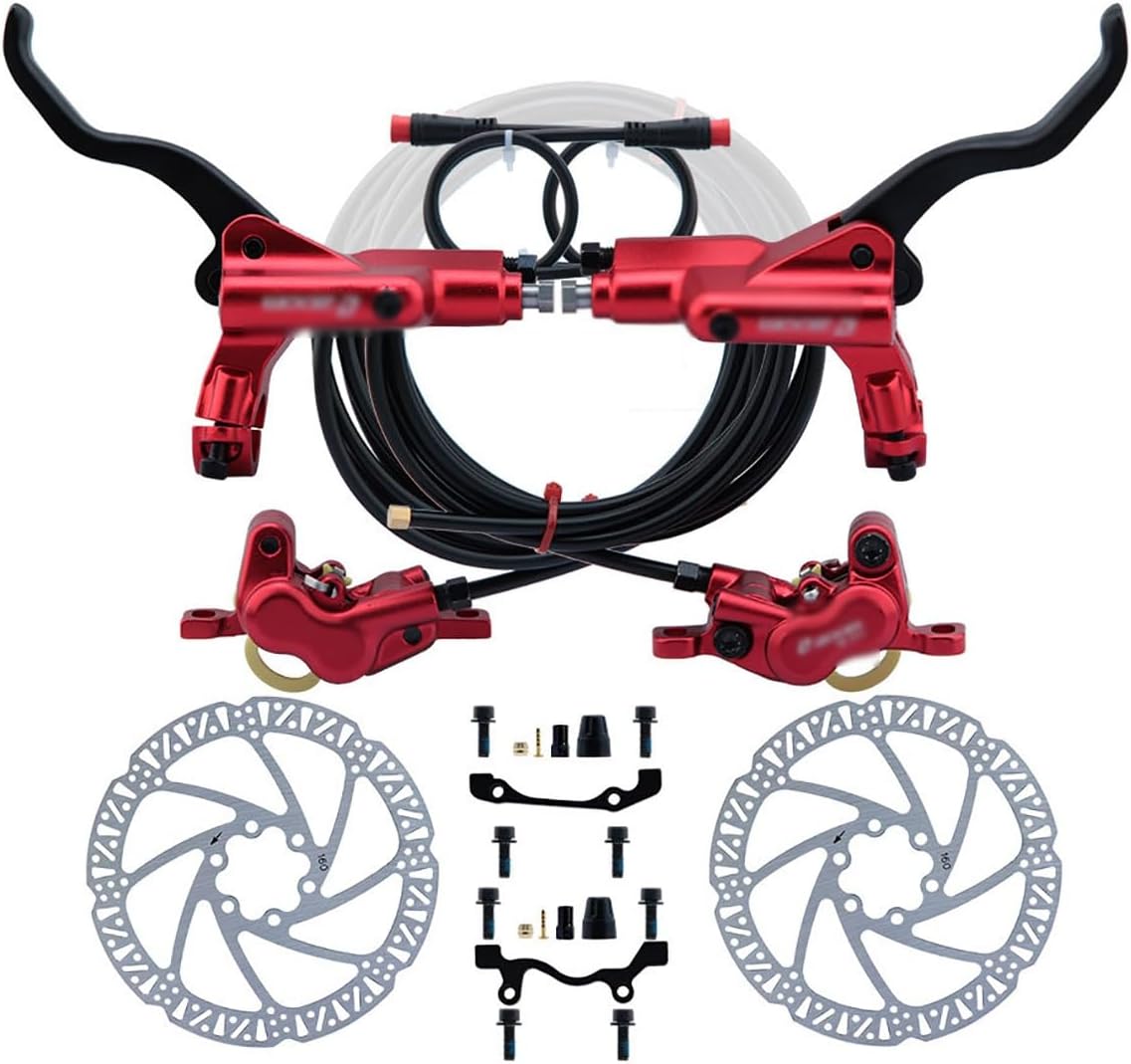 Ebike Hydraulic Disc Brake Set 4Pistons PowerOff Electric Bike Brake
