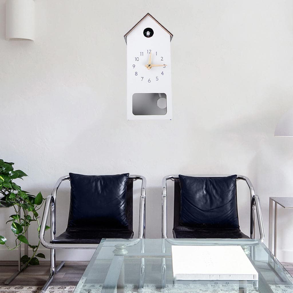 Reloj de cuco reloj de pared arte colgante reloj funciona con pilas para habitación infantil, oficina, dormitorio (oscilación)