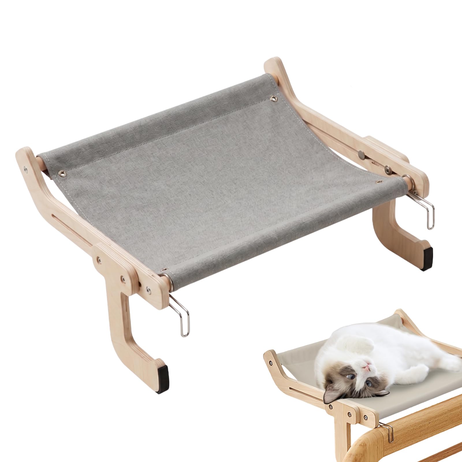 Hamaca para ventana, hamaca para gatos, balcón, madera para gato, ventana, perchas, hamaca para gatos, cama para borde de cama, gatos, balcón, hamaca