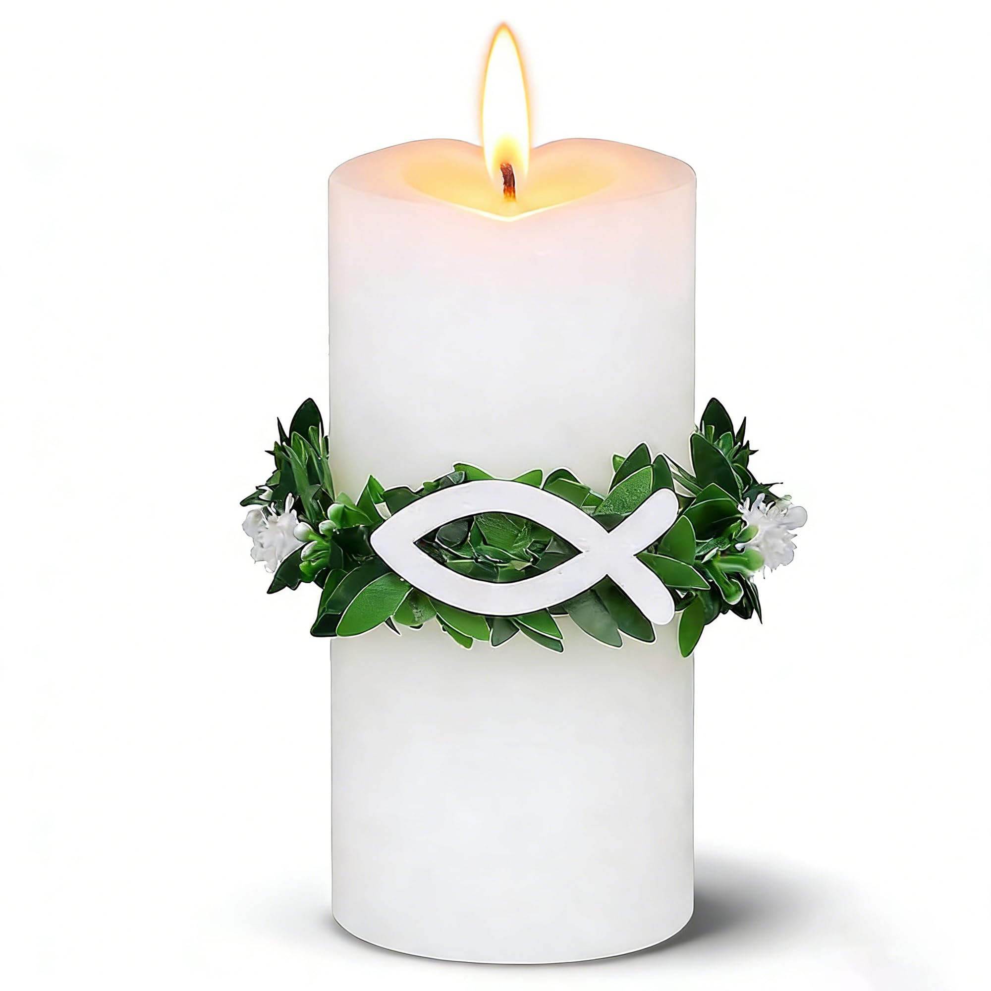 Tropfschutz Kommunionkerze,Kerzen Tropfschutz Kommunion,Kerzenrock Kommunion,Tropfenfänger Kommunionkerze zubehör,Tropfschutz Kerzenkranz,Taufkerzen Buchskranz Tropfenfänger für Kerzen mit Schleife