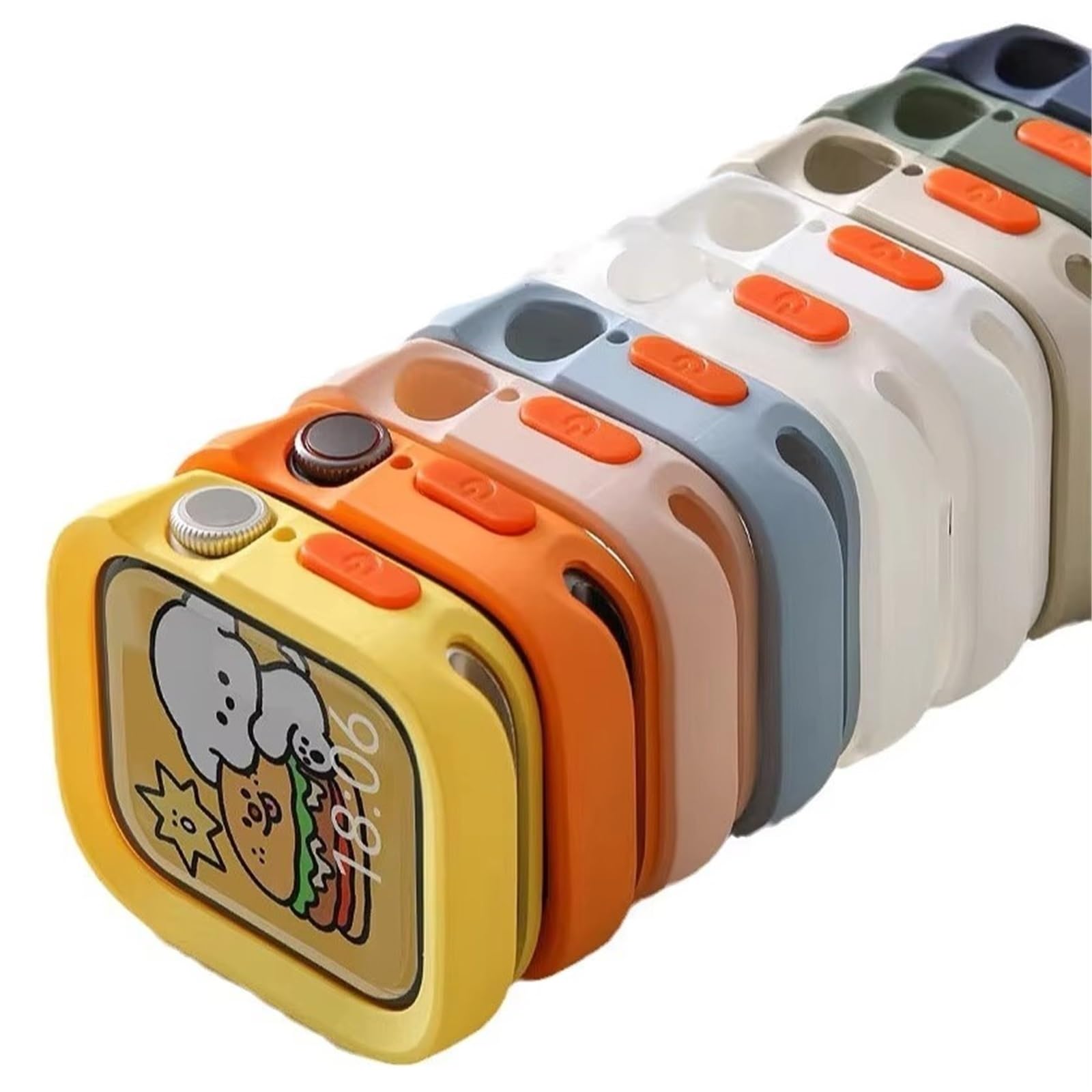 Miękkie silikonowe etui do zegarka Apple Watch 10 9 8 7 6 SE 5 sportowe odporne na upadki matowe etui do iWatch 49 mm 41 mm 40 mm 44 mm 45 mm 42 mm 46 mm etui na zegarek