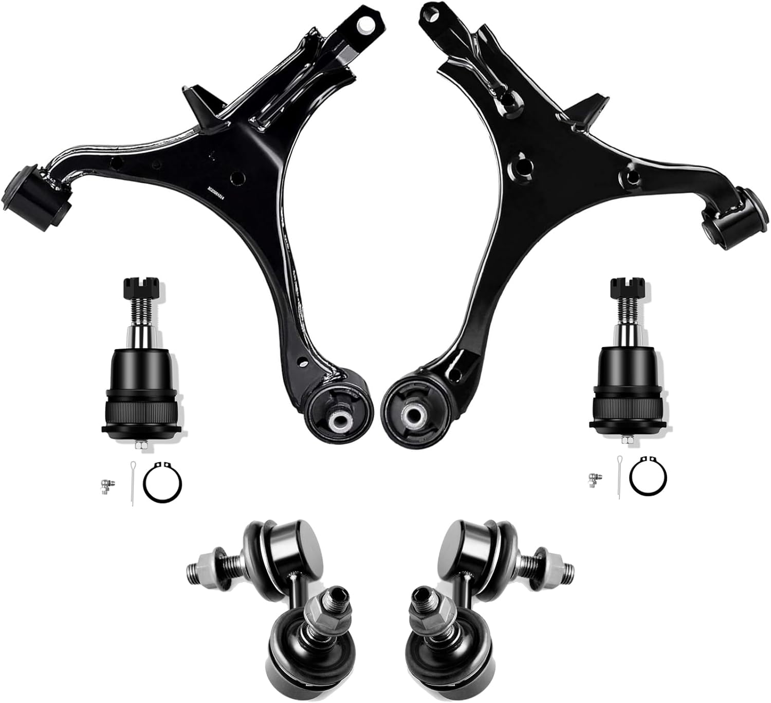 SCITOO 6pcs Front Suspension Kit Lower Control Arm Ball Joints Sway Bar Links fit for 2002-2006 for Honda CR-V