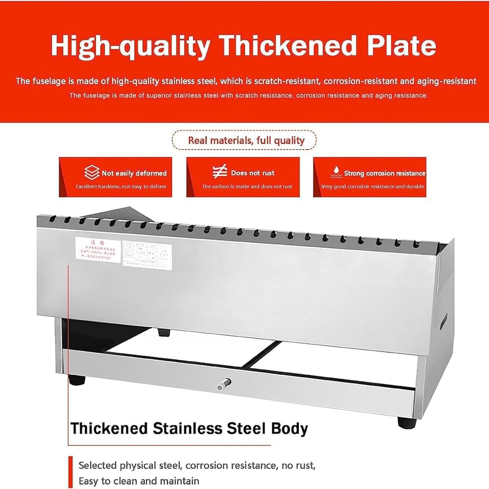 Piastra a gas da tavolo commerciale, piastra da banco commerciale in acciaio inox, piastra calda piatta, riscaldamento rapido/uniforme, doppio controllo per cottura barbecue bistecca, uova, pancake