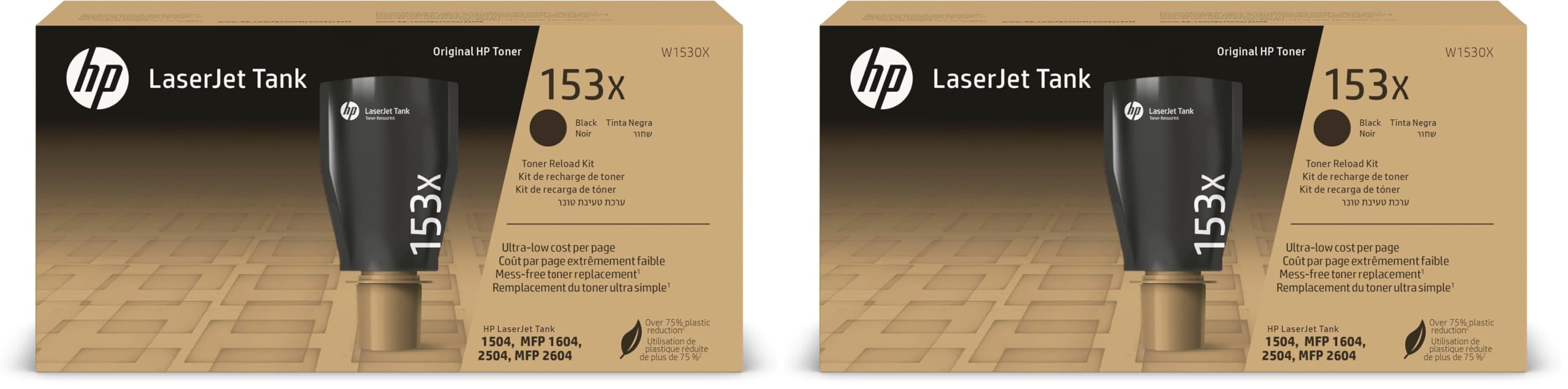 HP Kit de Recarga de tóner Original 153X LaserJet Tank Negro (Paquete de 2)