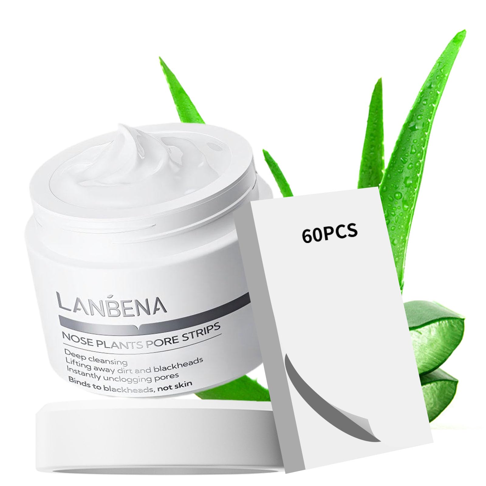 LANBENA Blackhead Remover Black Mask Charcoal Mask Peel off Mask Facial Pore Cleanser Purifying Face Mask Nose strips(1.05 Ounce) (Rose) ? (White)