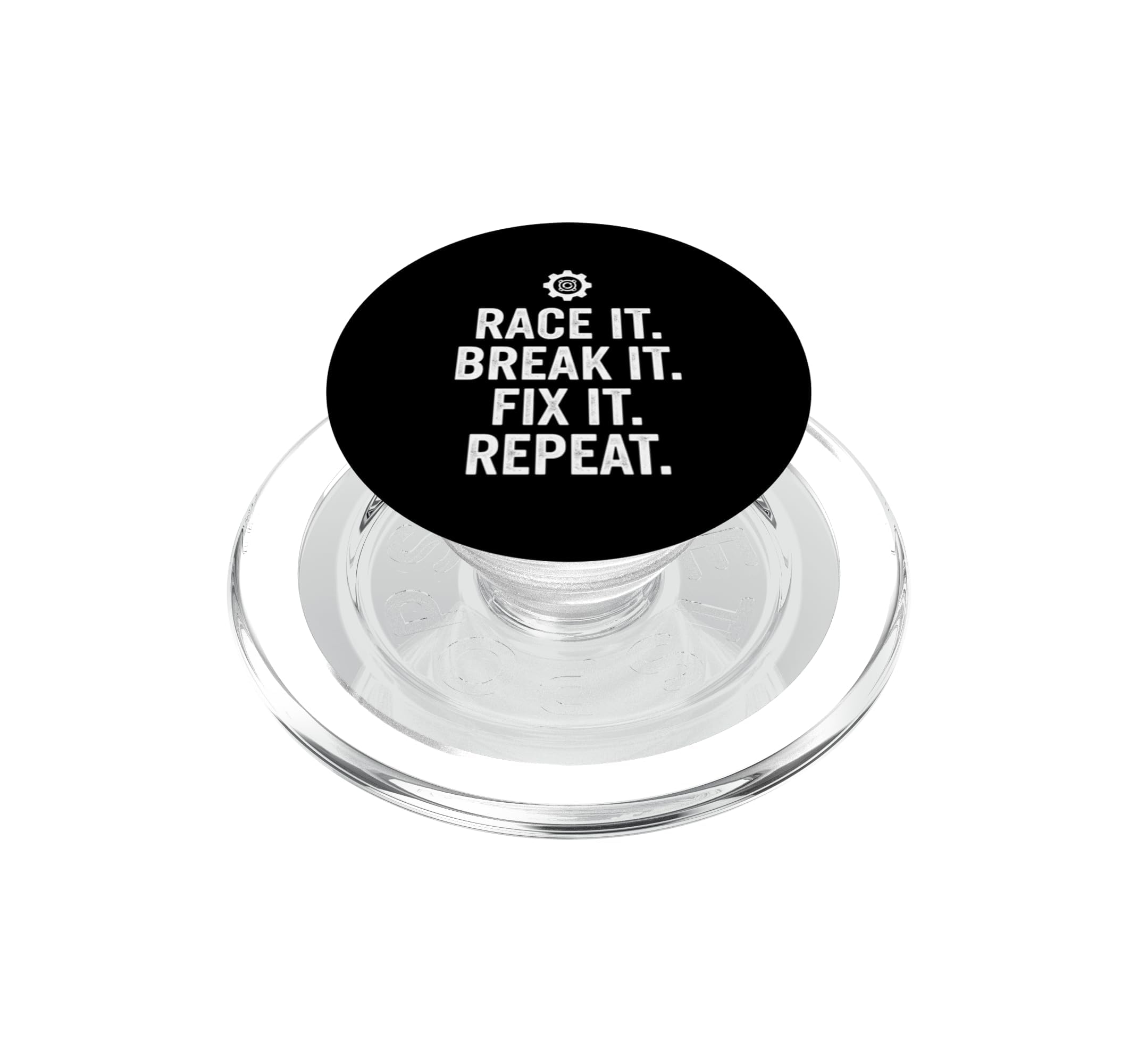 PopGrip para MagSafe con Frase Divertida Race Break Fix Repeat 6