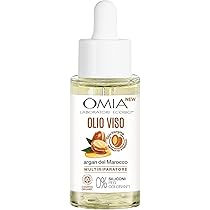 Omia, Olio Viso Antietà Multiriparatore con Argan del Marocco, Trattamento Viso Antirughe ed Elasticizzante, Vegano e Dermatologicamente Testato, 30 ml