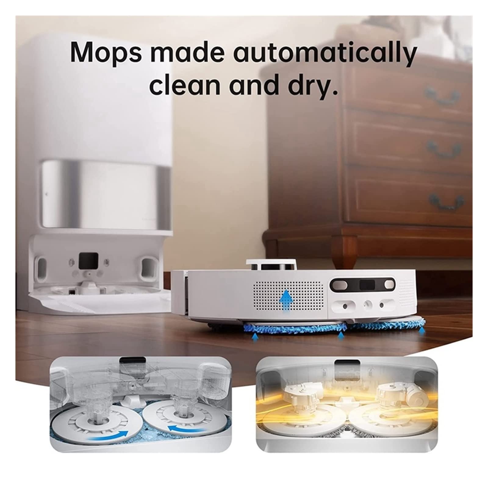 Roboter Staubsauger Ersatz Mopp Pad Mopp Tücher Zubehör Tuch Weiß 20PCS Kompatibel for Dreame Bot L10S