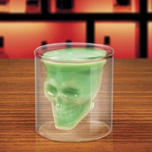 Miniatura 3 de Vaso de chupito de vidrio en forma de calavera Fred  Friends DOOMED calavera de cristal NA DOOMED