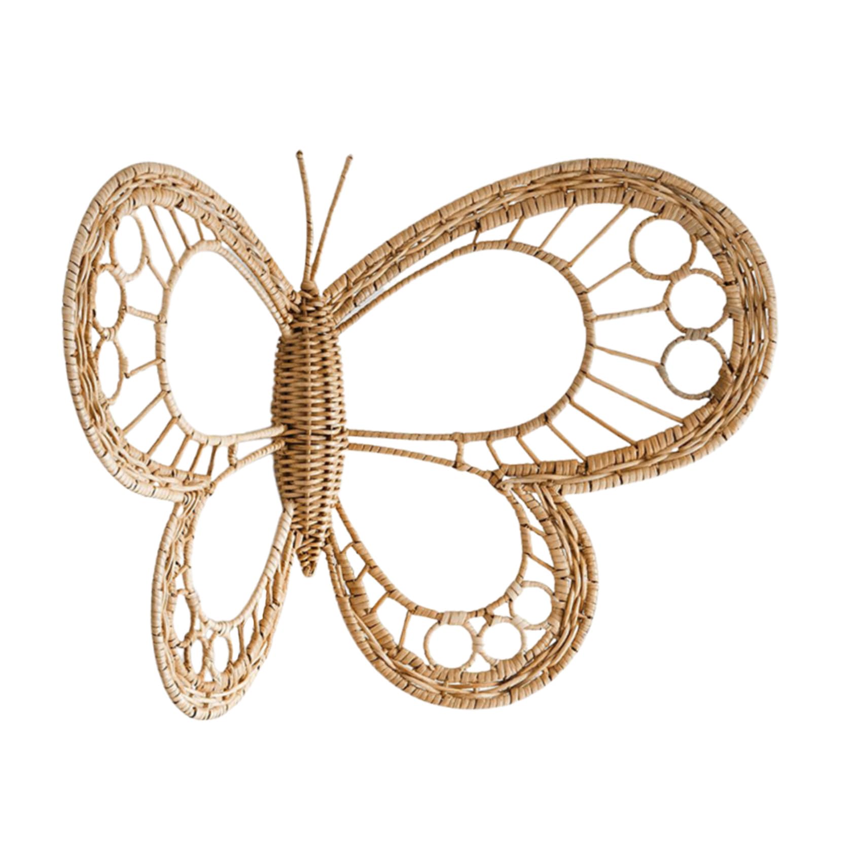 BESTYASH Decoración de Pared Forma de Ratán Estilo Bohemio Colgante de Pared de Mimbre para Habitación Infantil Guardería Sala de Estar