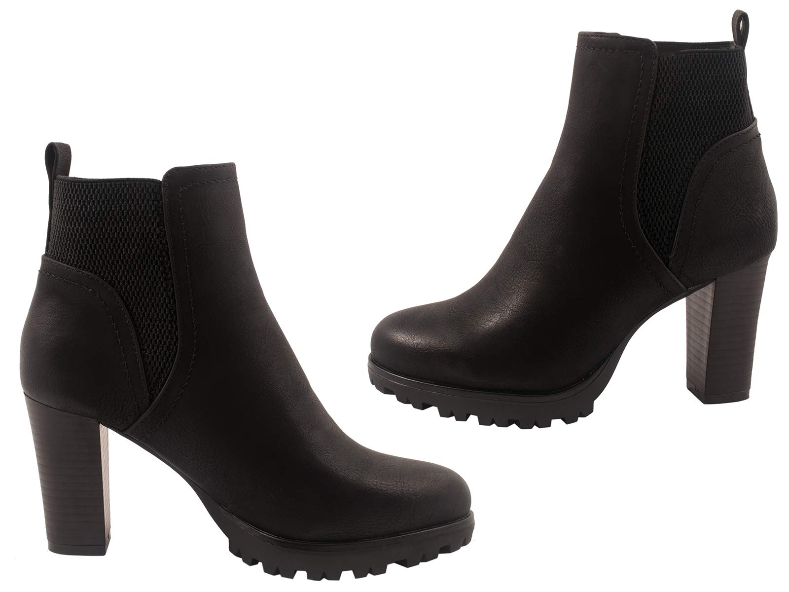 Elara Damen Stiefeletten Ankle Boots Chunkyrayan