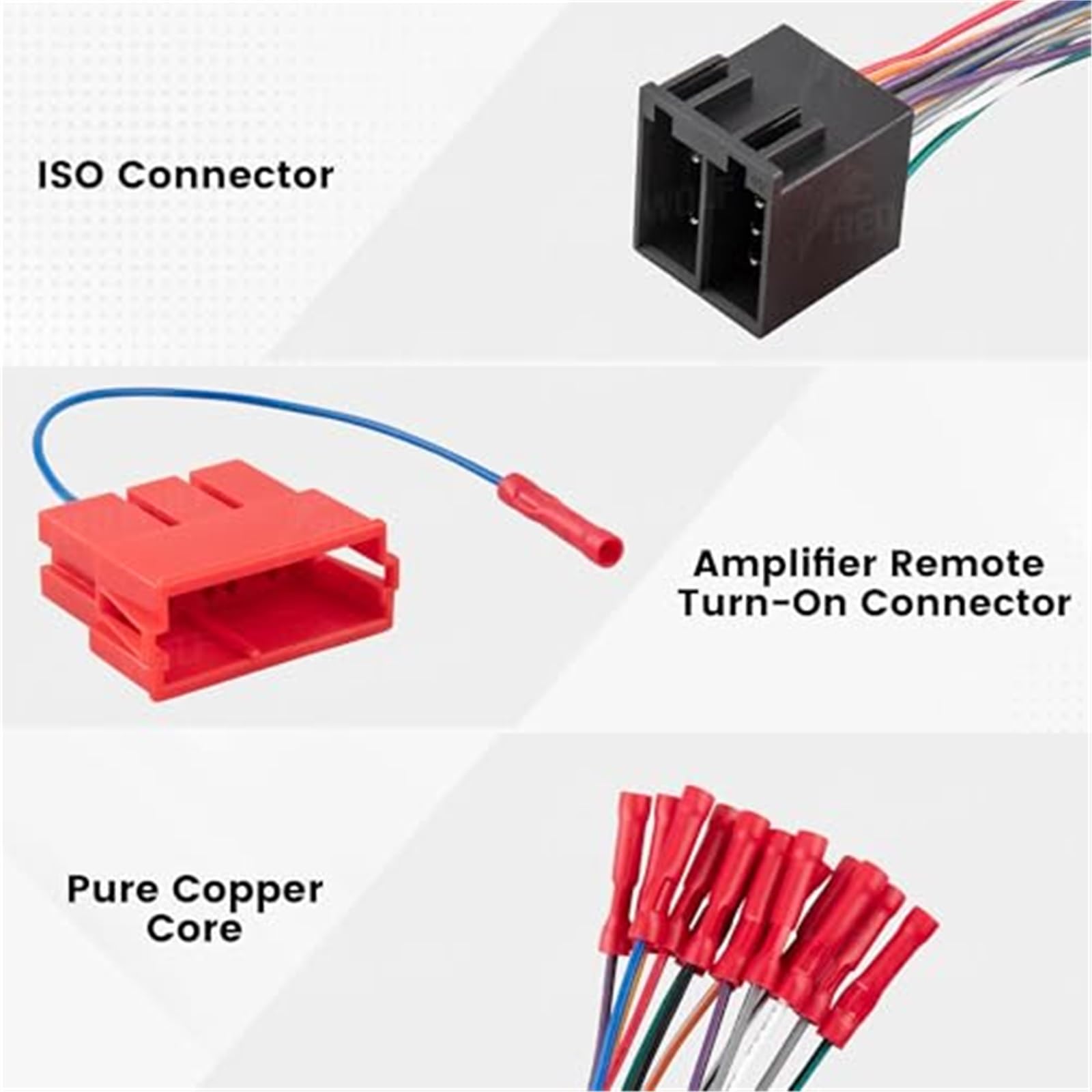 Arnés de cableado de radio ISO for automóvil con conector