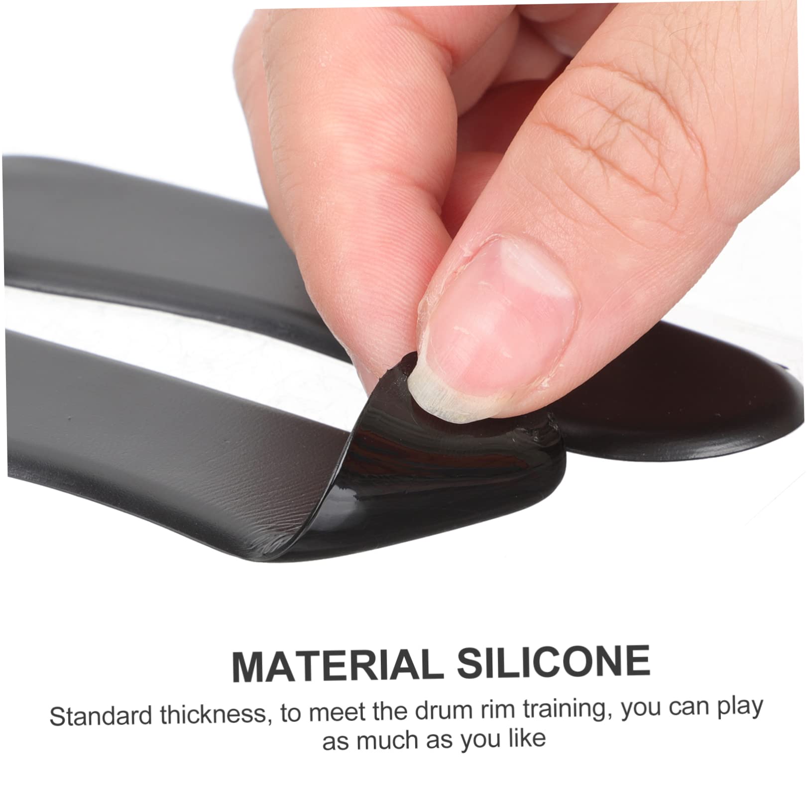 BESPORTBLE 10Pcs Durable Black Drum Mute Pads Premium Drum Dampeners for Sound Control Accessories for Musicians