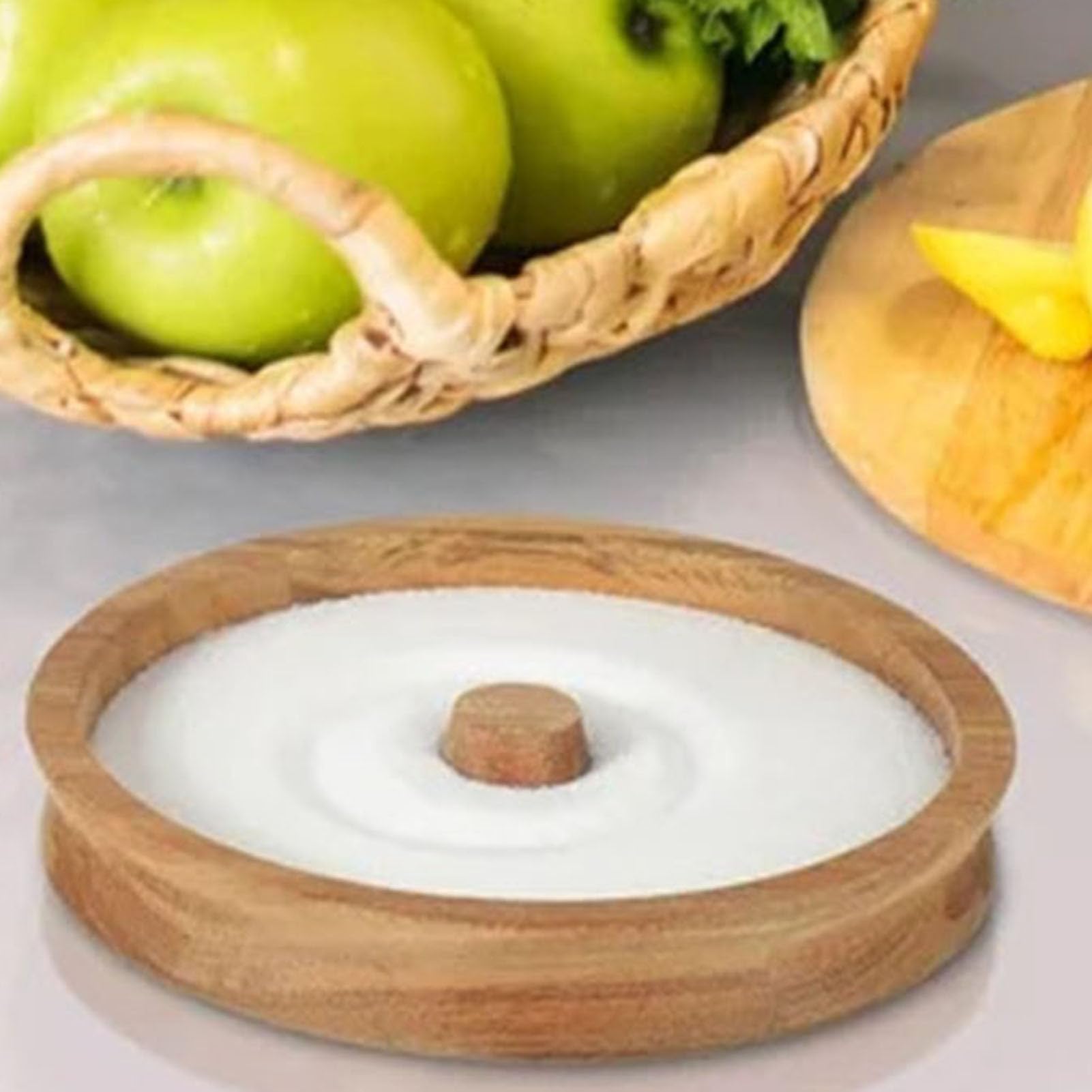 Margarita Salt Rimmer for Cocktails, 5.5 inch Wood Bar Glass Rimmer for Cocktails Drinks, Salt and Sugar Tray for Large Margarita Glasses