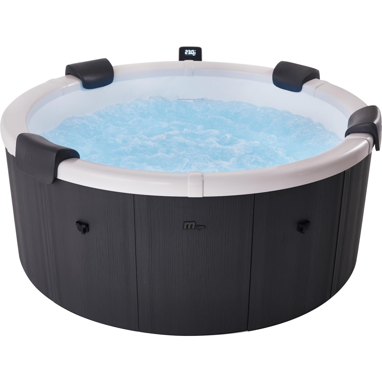 MSpa Denver SPA rígido Circular 4-6 Personas con Jets EcoPulse, Burbujas Air Jet, calefacción, LED, ozono y desinfección UVC+