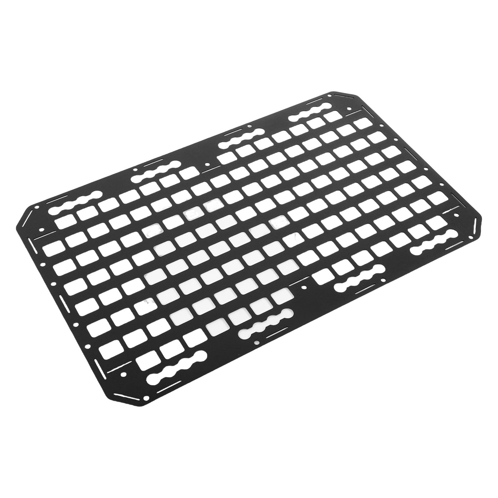 Estante de Carga Trasero, Cesta Portadora de Maletero, Organizador de Panel Molle de Aluminio para SUV, Camiones, RV, Montaje en Pista L