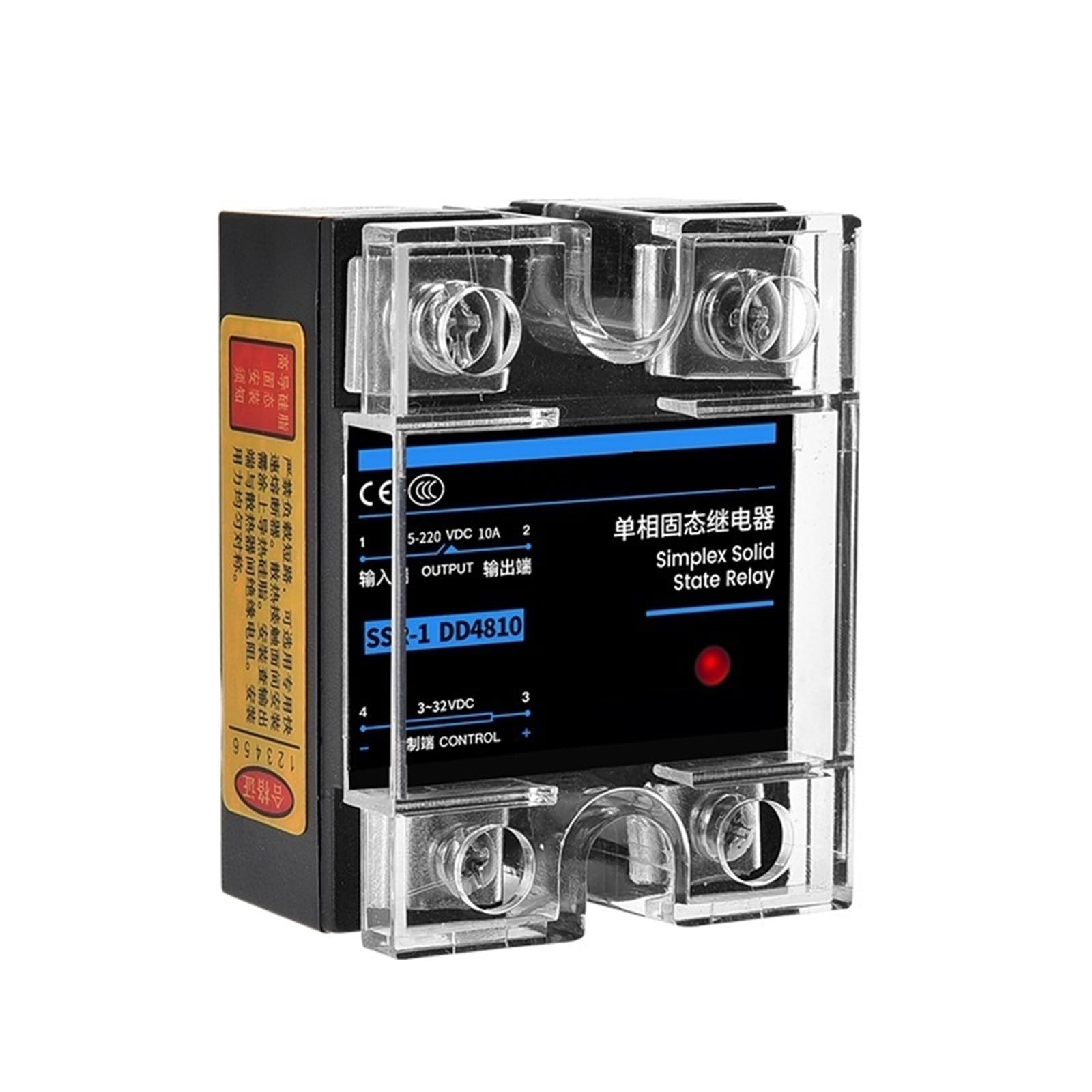 SSR-40DD SSR 10A 25A 40A 60A 80A 100A 120A DD Modulo relè a stato solido for controllo temperatura PID(SSR-120A)