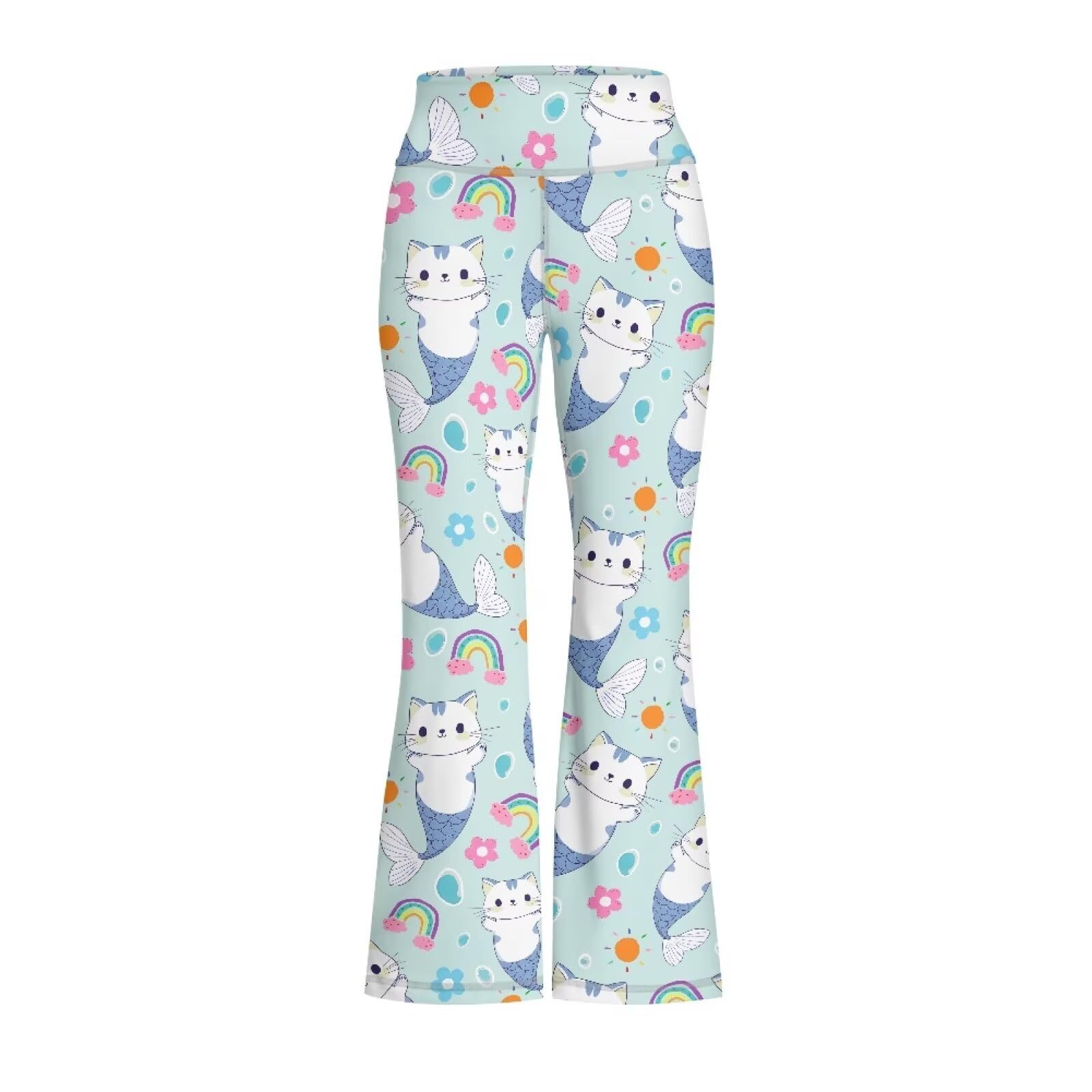Girls Flare Leggings Cute Bell Bottoms for Teen Girls Wide Leg Sweatpants for 5-14 T