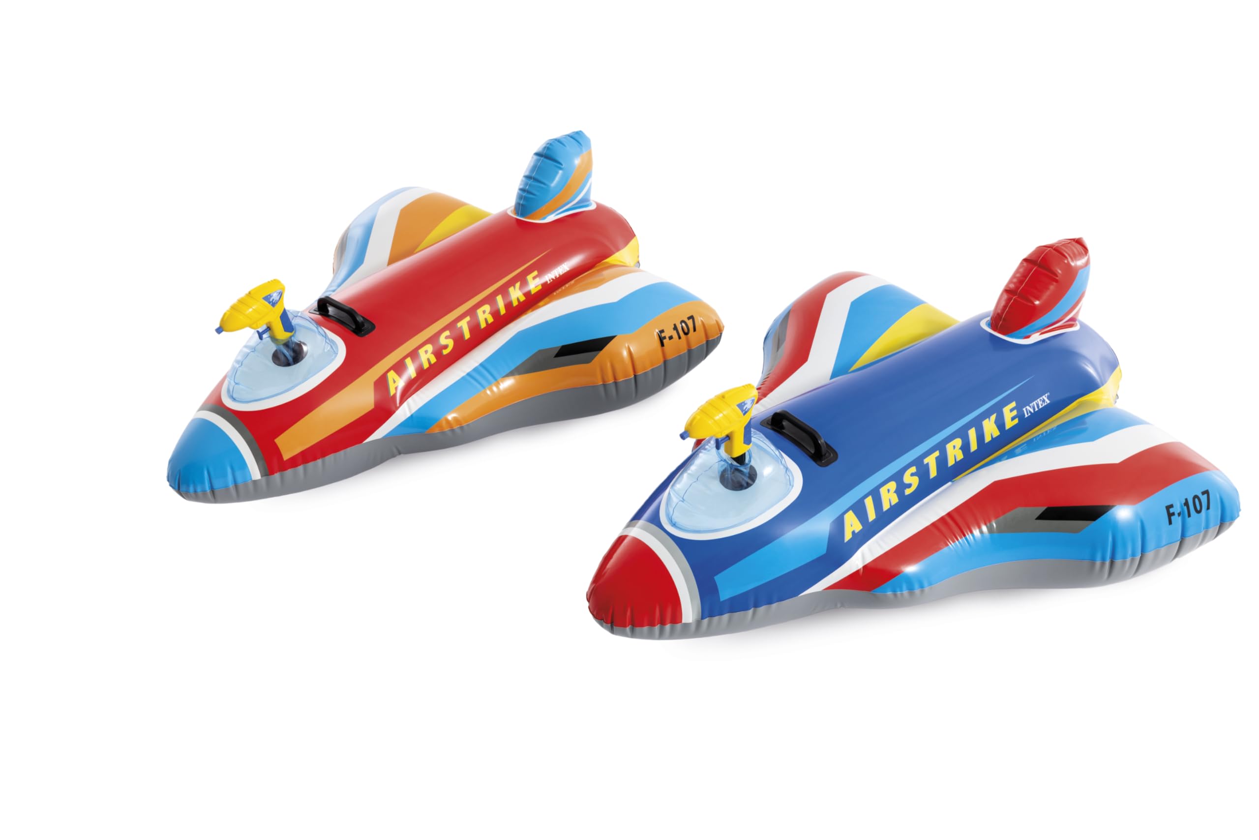 Intex Jet Fighter Ride-Ons 57531NP (Inflated 112 x 91 x 41cm / Deflated 117 x 104cm), Multi-color