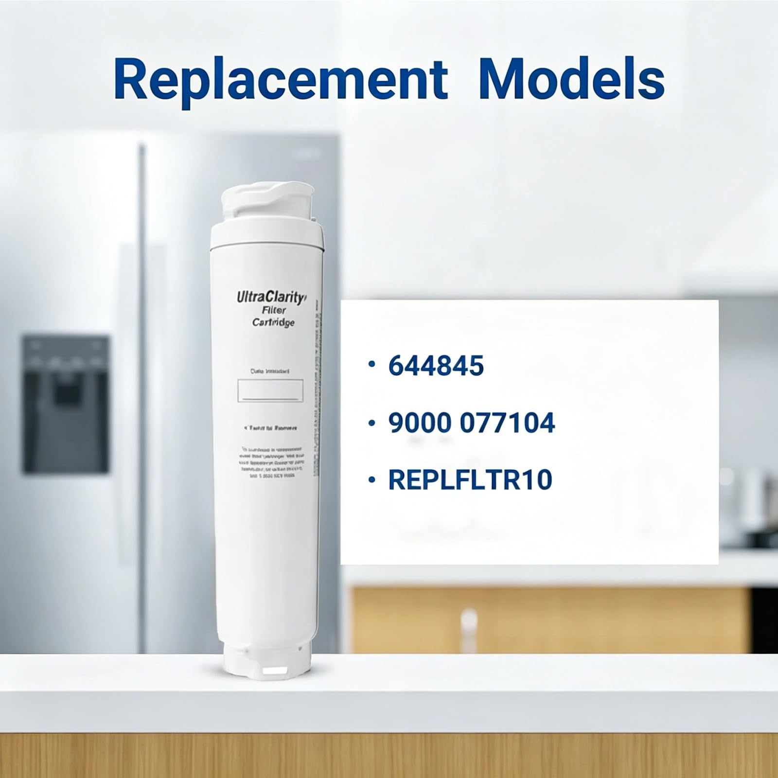 Filtro de Agua for refrigerador, Compatible con Bosch Ultra Clarity 9000194412, reemplazo for 644845, B26FT70SNS, B22CS80SNS, B22CS50SNS(2Pcs)