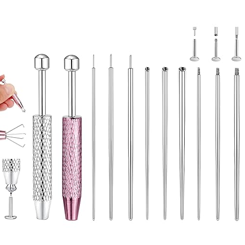 Piercing Taper Ball Grabber Tool for Changing Jewelry 12G 14G 16G 18G 20G Stainless Steel Flat Back Earrings Applicator Tool Threadless Insertion Pin Body Jewelry Piercing Kit for Ear Nose Lip - 11A