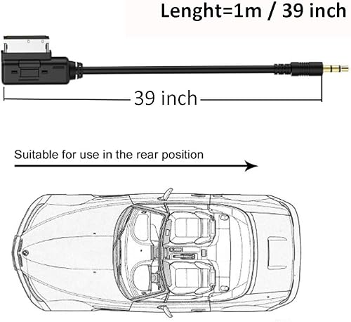 Miniatura 7 de Music Interface AMI MMI AUX 0.138 in Jack Aux-in MP3 Cable adaptador para Audi A3A4A5A6A8Q5Q7R8TT,VW Jetta GTI GLI Jetta Passat Cc Tiguan Touareg